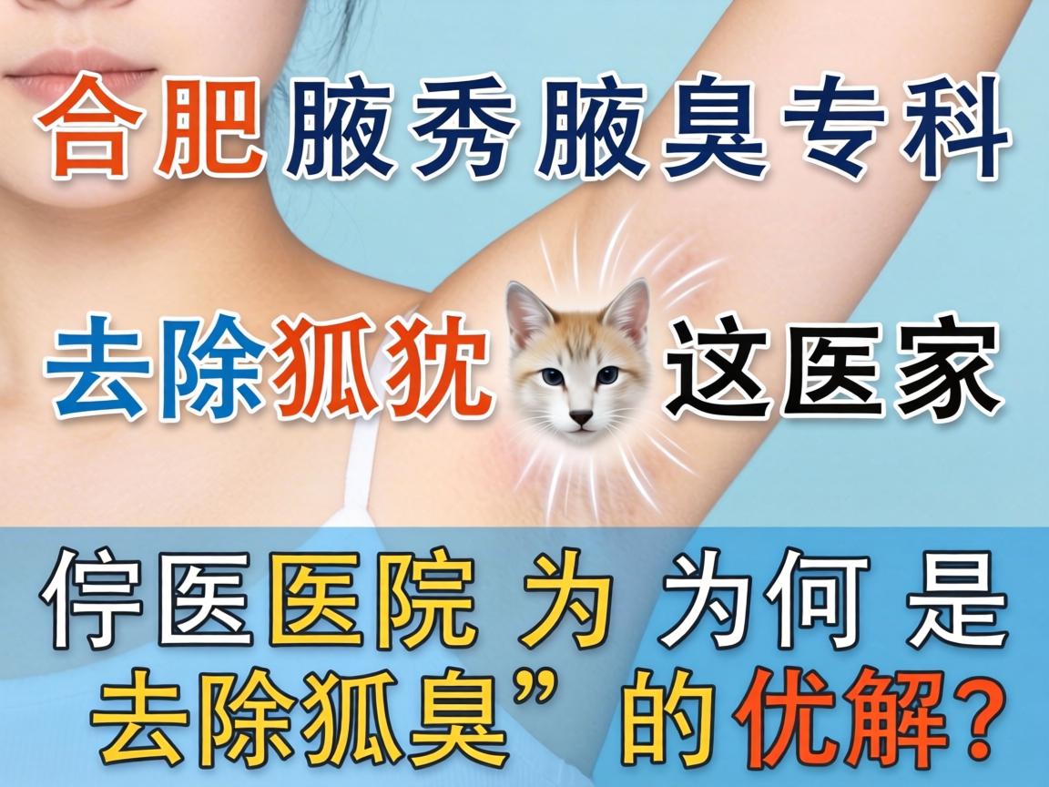合肥腋秀腋臭专科，去除狐臭，这家医院为何是去除狐臭的优解？