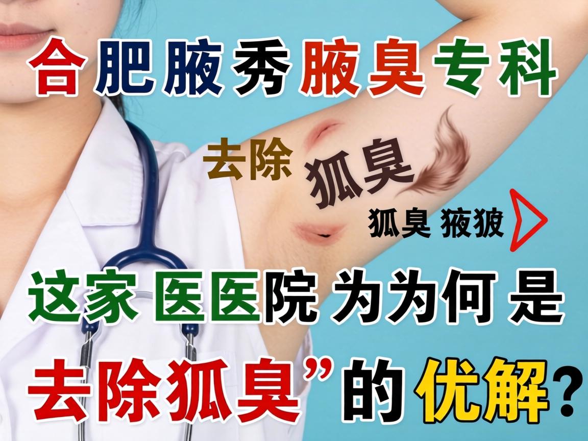 合肥腋秀腋臭专科，去除狐臭，这家医院为何是去除狐臭的优解？
