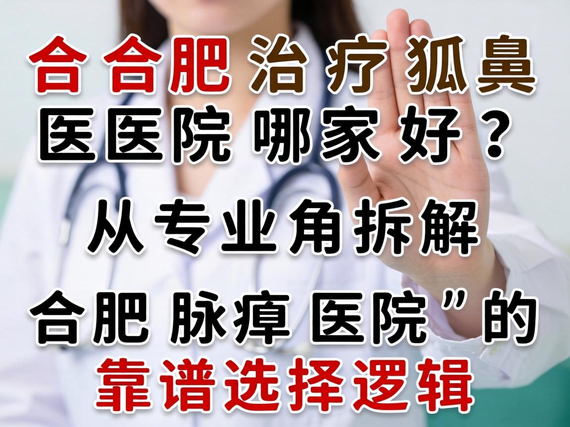 合肥治疗狐臭医院哪家好？从专业角度拆解合肥腋臭医院的靠谱选择逻辑