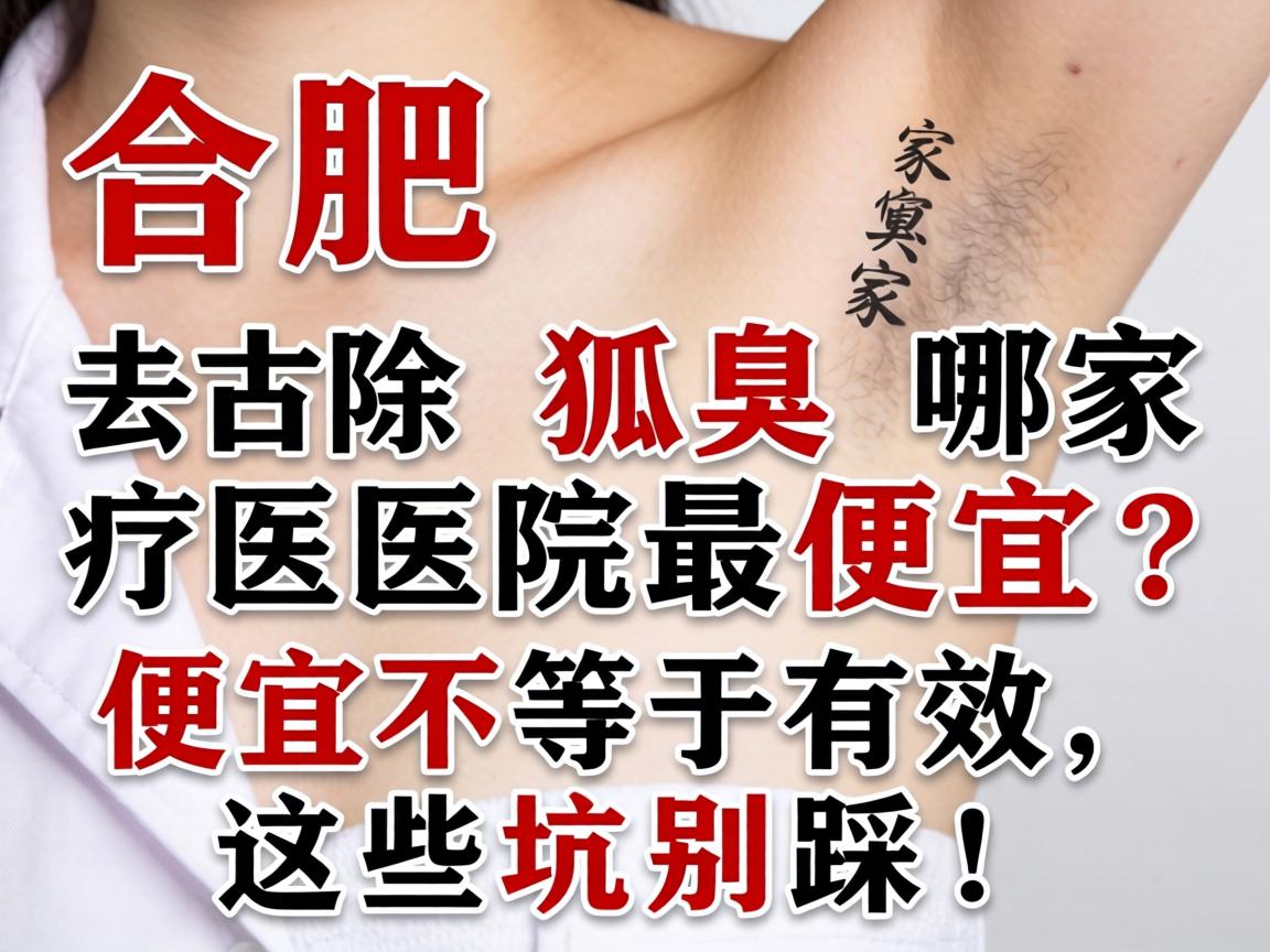 合肥去除狐臭哪家医院最便宜？便宜不等于有效，这些坑别踩！