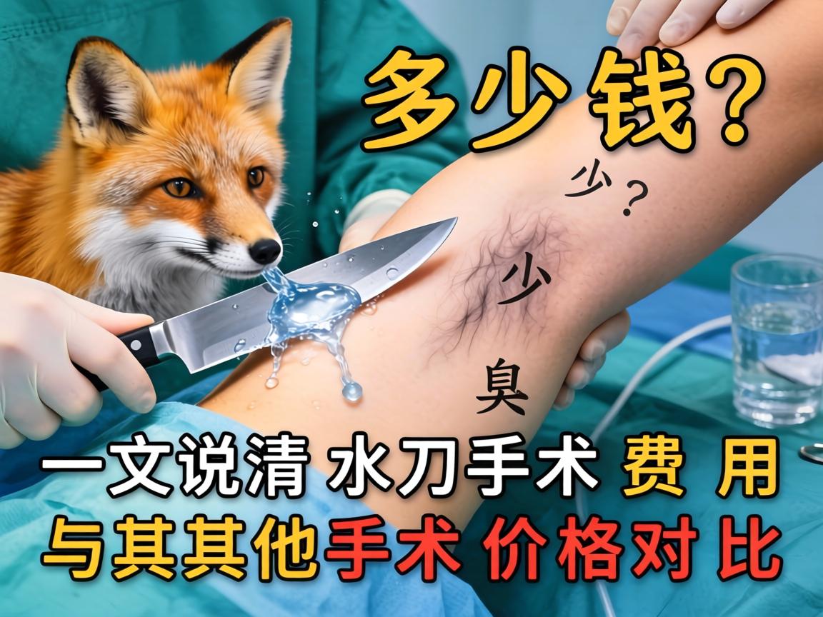 狐臭水刀手术多少钱？一文说清水刀手术费用与其他手术价格对比