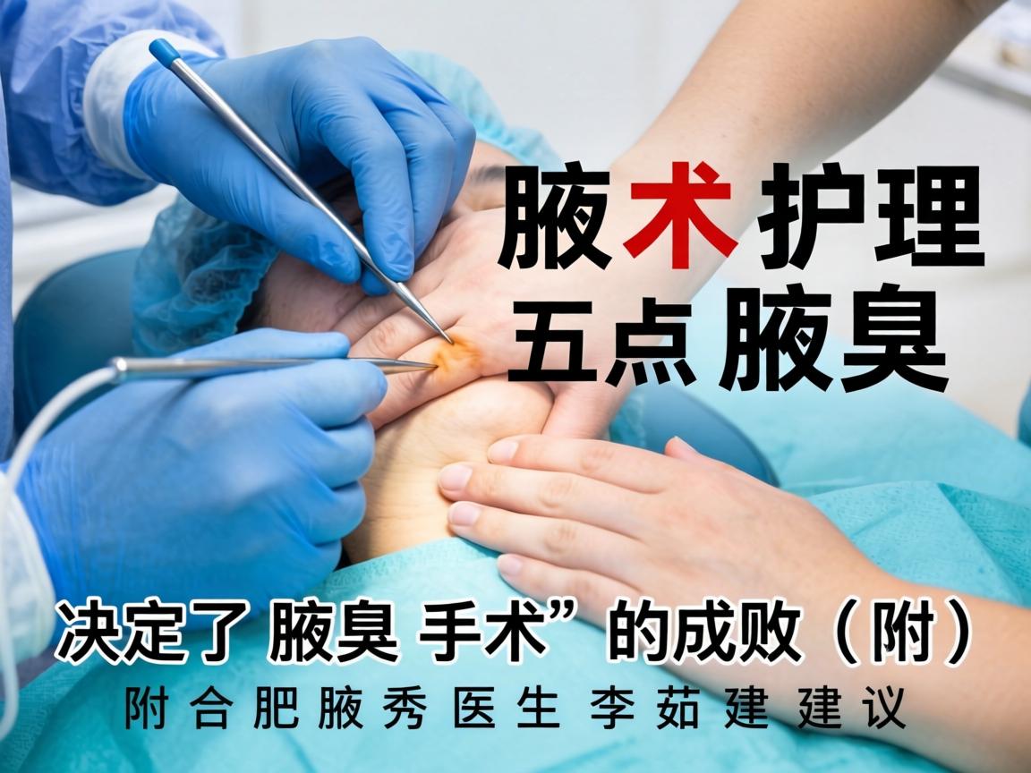 腋臭手术术后护理，这五点决定了腋臭手术的成败（附合肥腋秀医生李茹建议）