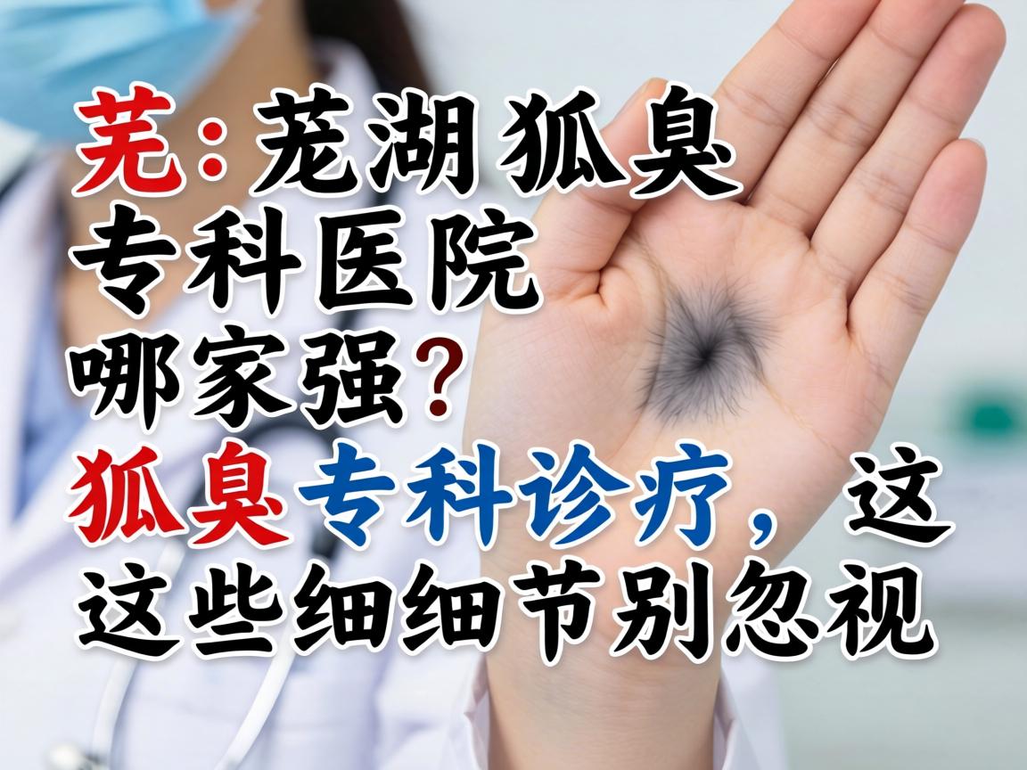 芜湖狐臭专科医院哪家强？狐臭专科诊疗，这些细节别忽视