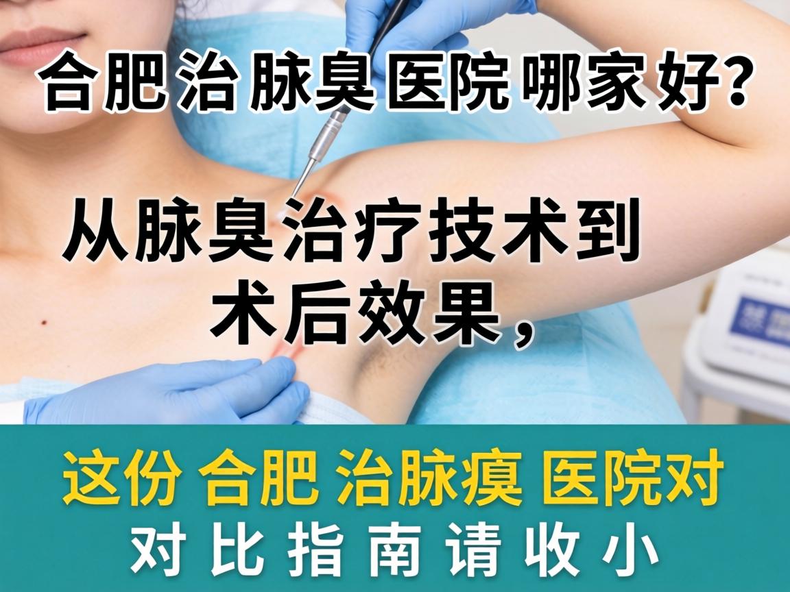 合肥治腋臭医院哪家好？从腋臭治疗技术到术后效果，这份合肥治腋臭医院对比指南请收好