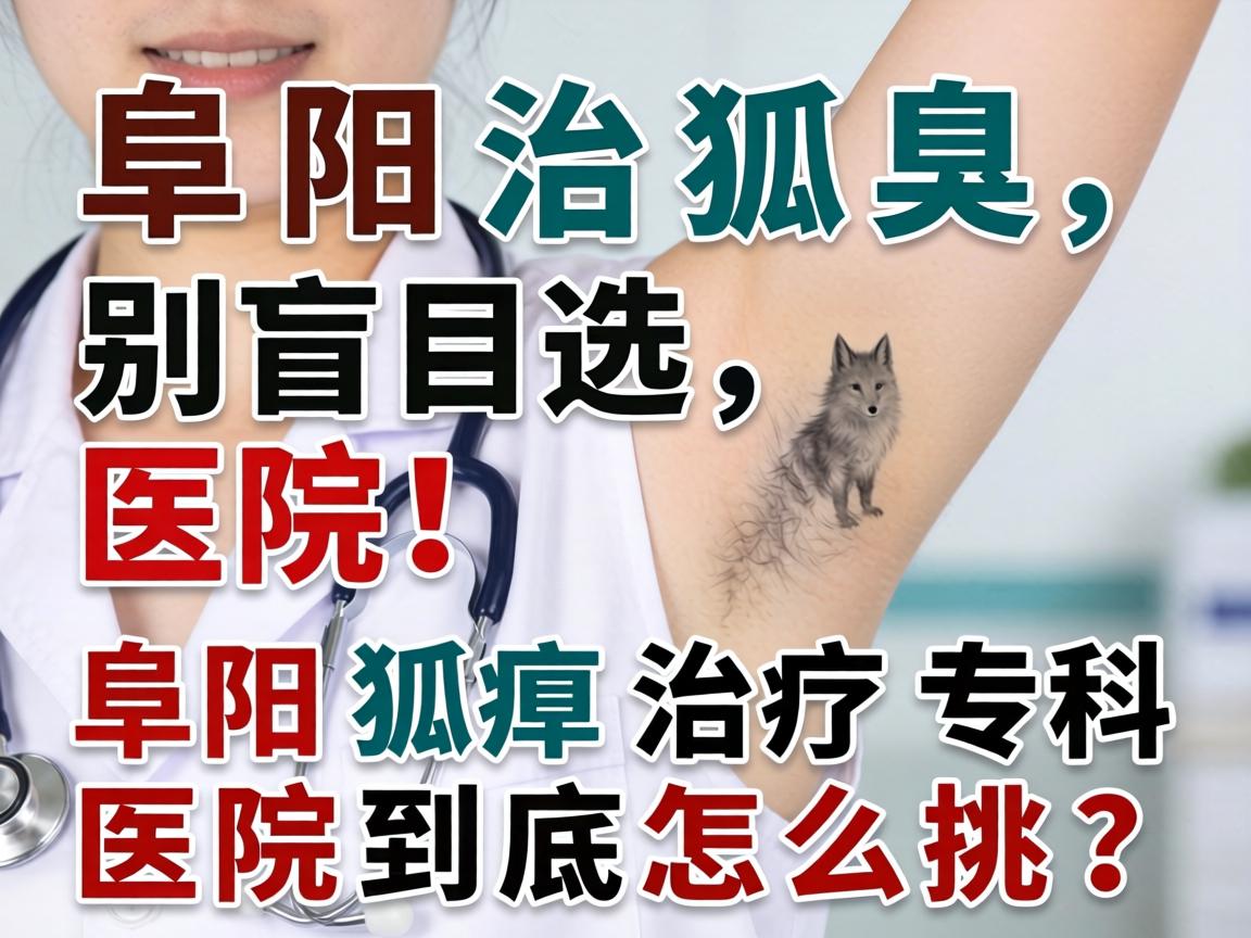 阜阳治狐臭，别盲目选医院！阜阳狐臭治疗专科医院到底怎么挑？