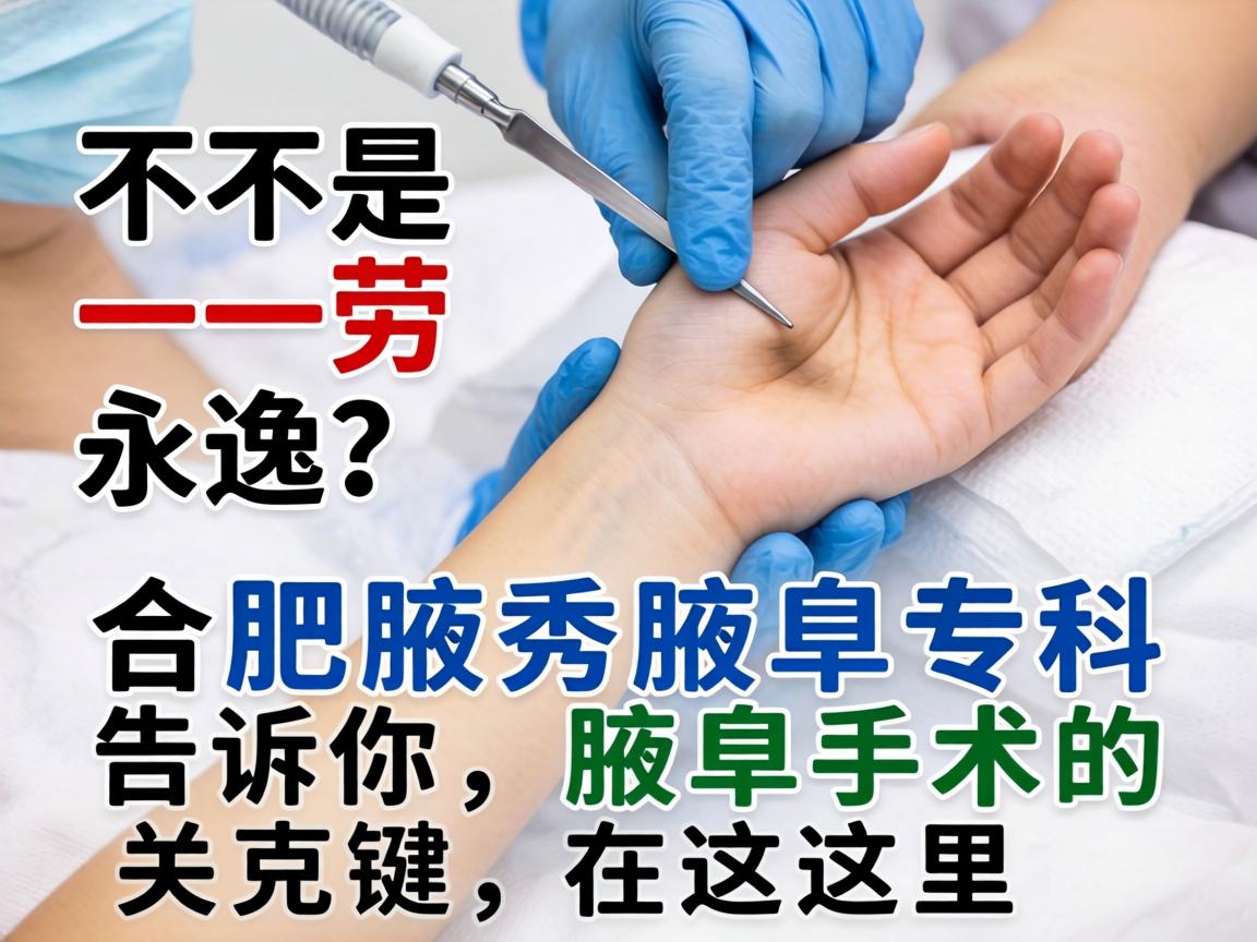 腋臭手术不是一劳永逸？合肥腋秀腋臭专科告诉你，腋臭手术的关键在这里
