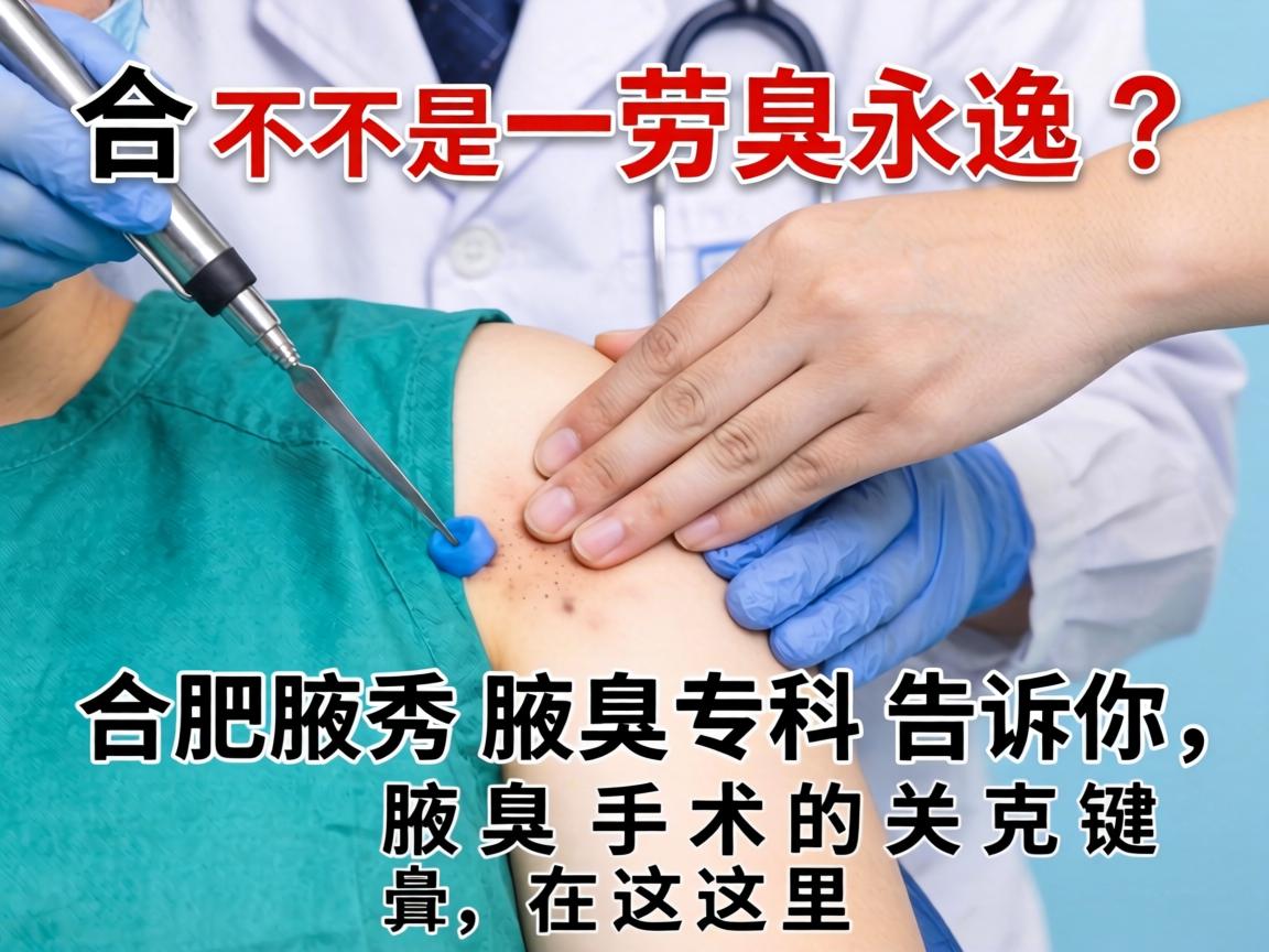 腋臭手术不是一劳永逸？合肥腋秀腋臭专科告诉你，腋臭手术的关键在这里