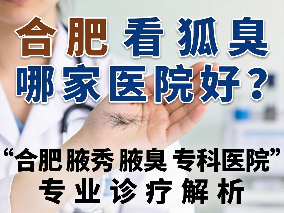 合肥看狐臭哪家医院好？合肥腋秀腋臭专科医院专业诊疗解析