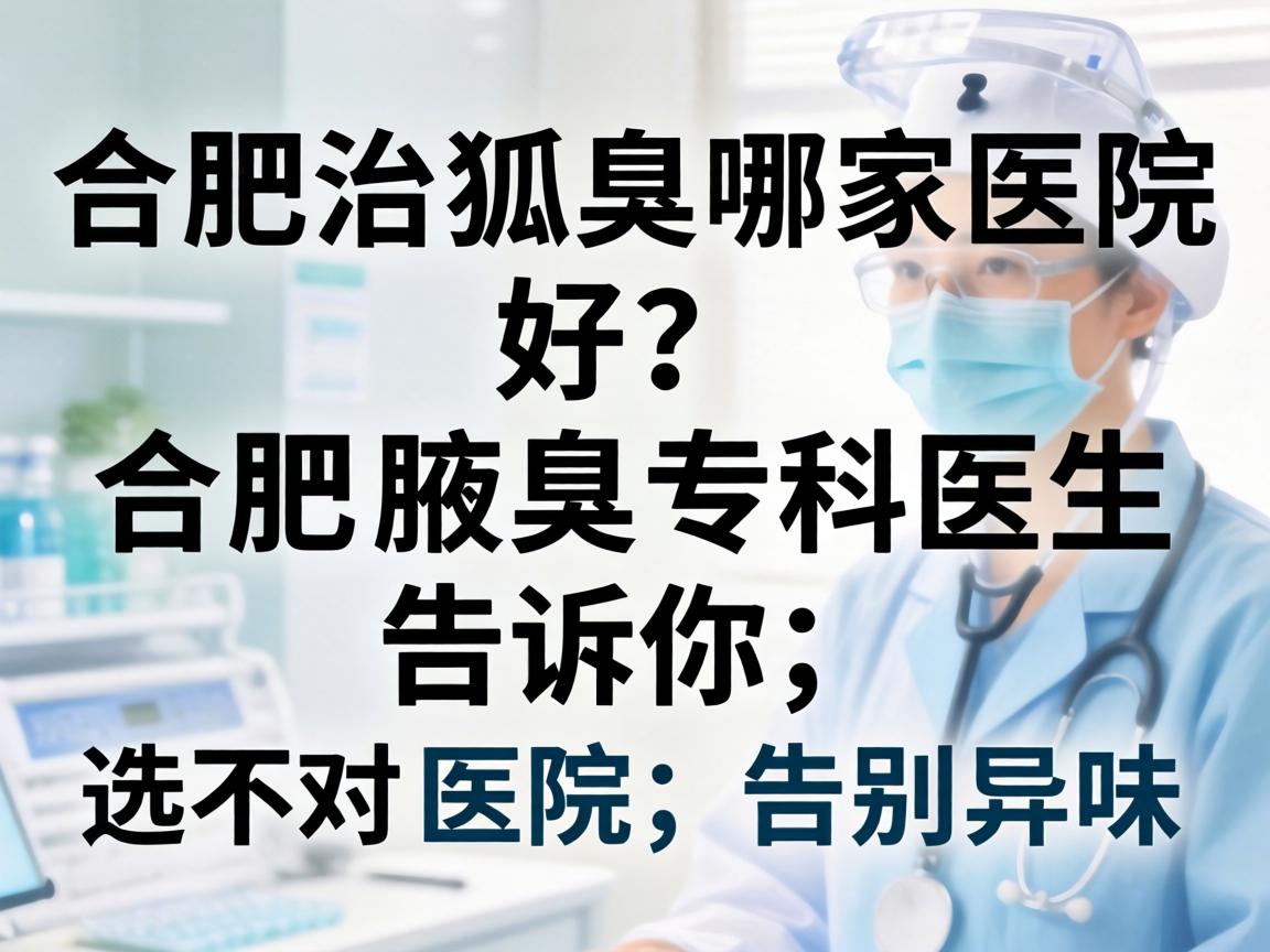 合肥治狐臭哪家医院好？合肥腋臭专科医生告诉你，选对医院，告别异味