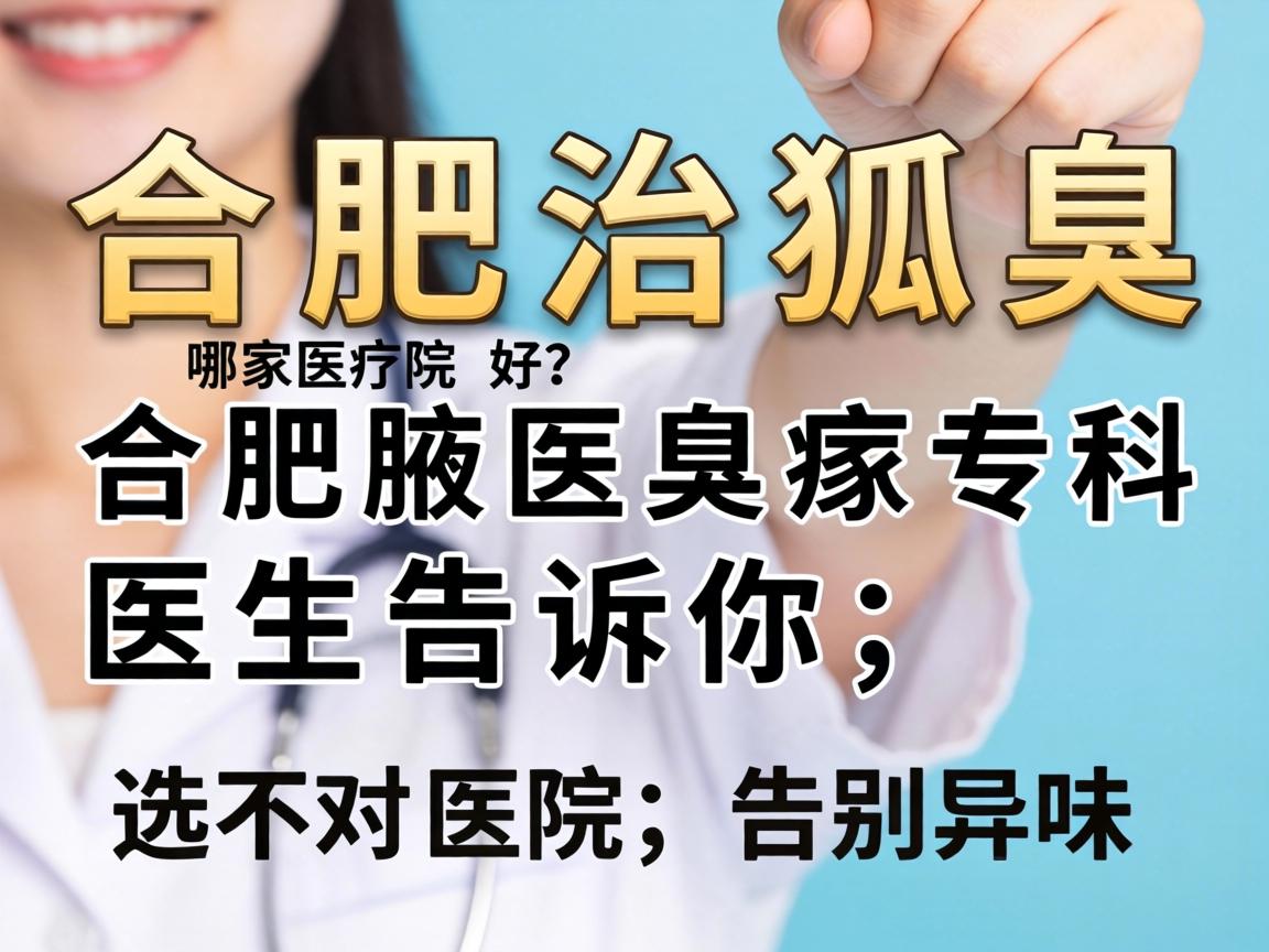 合肥治狐臭哪家医院好？合肥腋臭专科医生告诉你，选对医院，告别异味