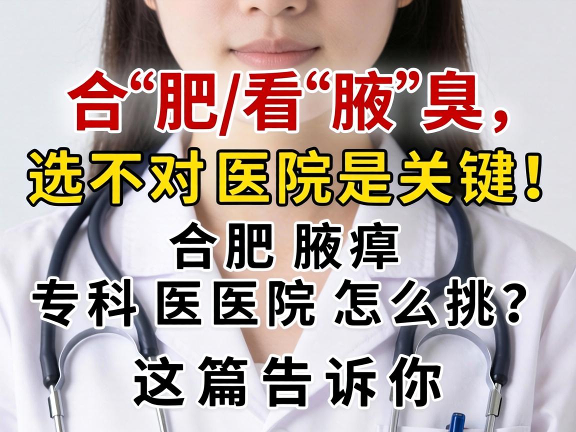 合肥看腋臭，选对医院是关键！合肥腋臭专科医院怎么挑？这篇告诉你