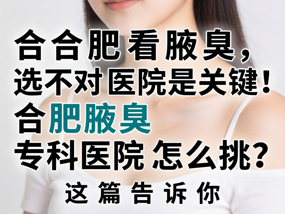 合肥看腋臭，选对医院是关键！合肥腋臭专科医院怎么挑？这篇告诉你