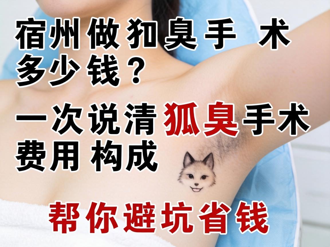 宿州做狐臭手术多少钱？一次说清狐臭手术费用构成，帮你避坑省钱