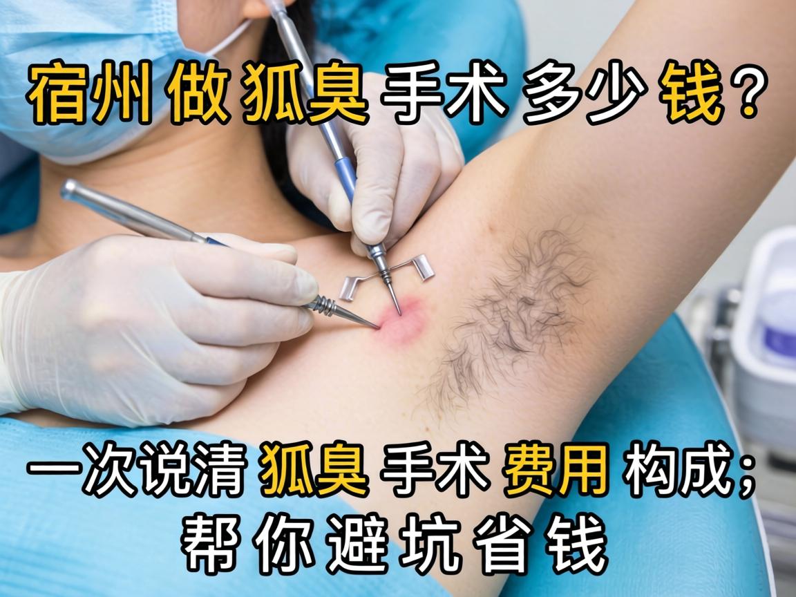 宿州做狐臭手术多少钱？一次说清狐臭手术费用构成，帮你避坑省钱