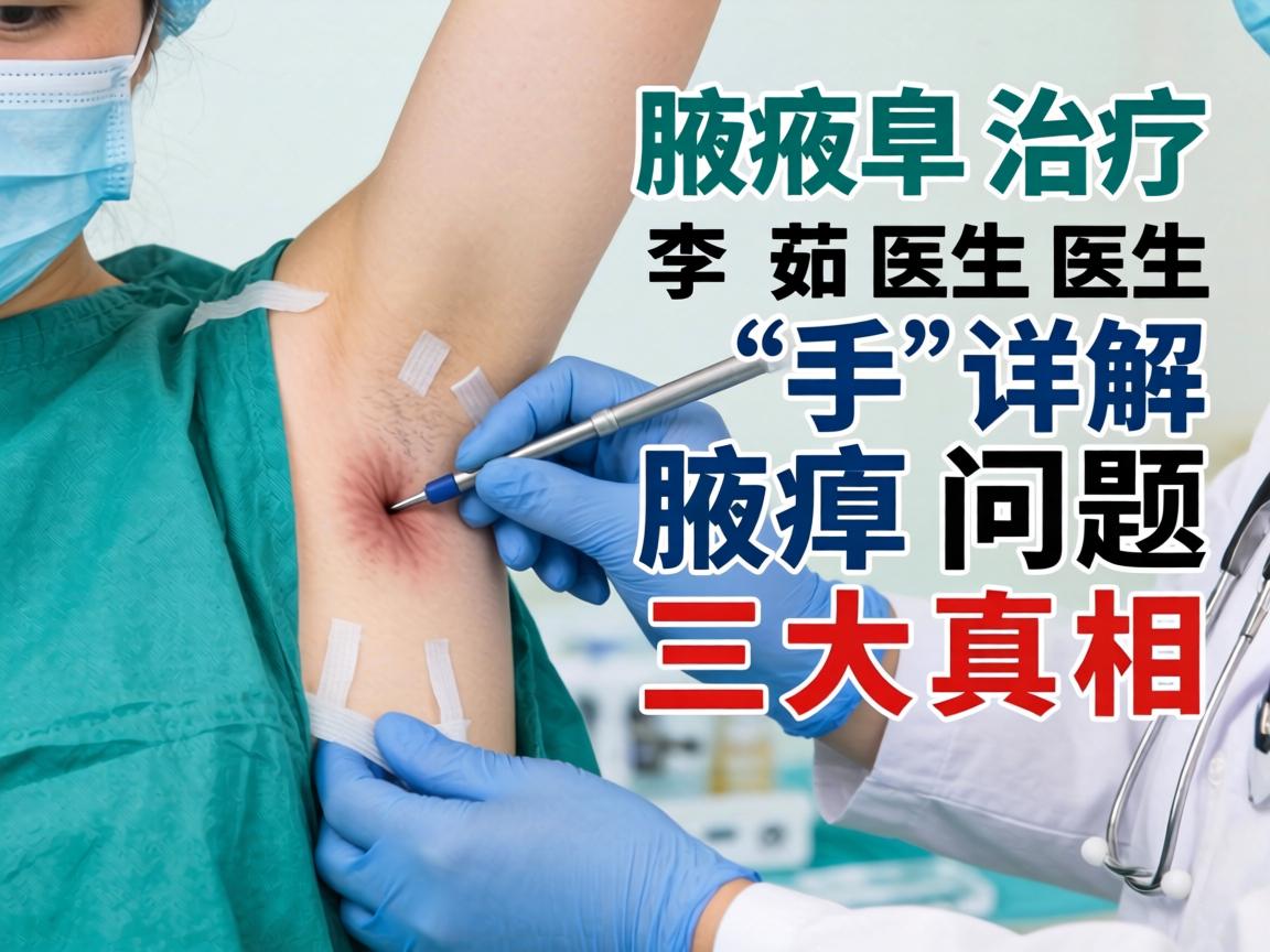 腋臭手术腋臭治疗，李茹医生详解腋臭问题三大真相