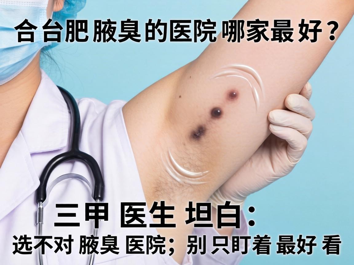合肥腋臭医院哪家最好？三甲医生坦白，选对腋臭医院，别只盯着最好看