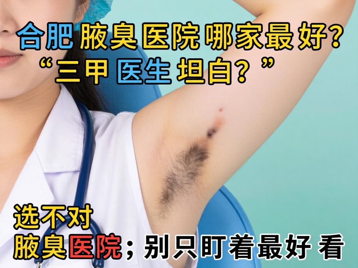 合肥腋臭医院哪家最好？三甲医生坦白，选对腋臭医院，别只盯着最好看