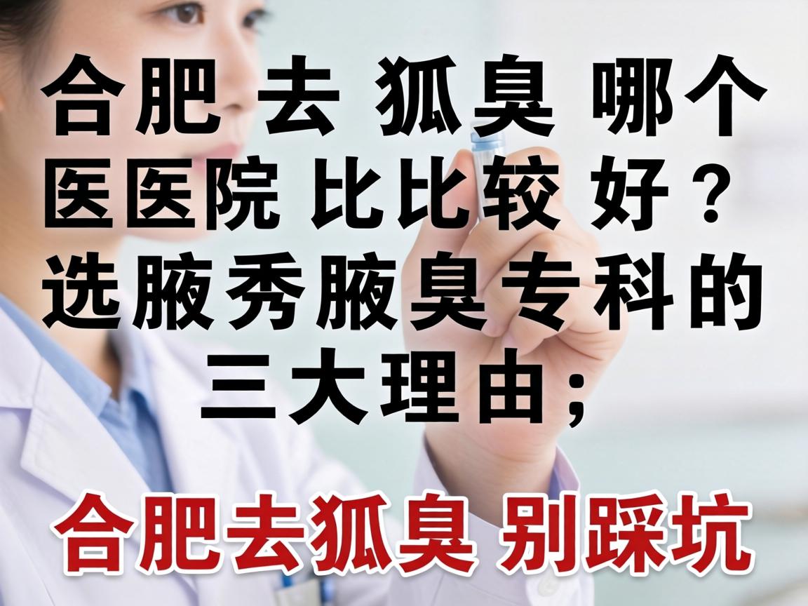 合肥去狐臭哪个医院比较好？选腋秀腋臭专科的三大理由，合肥去狐臭别踩坑