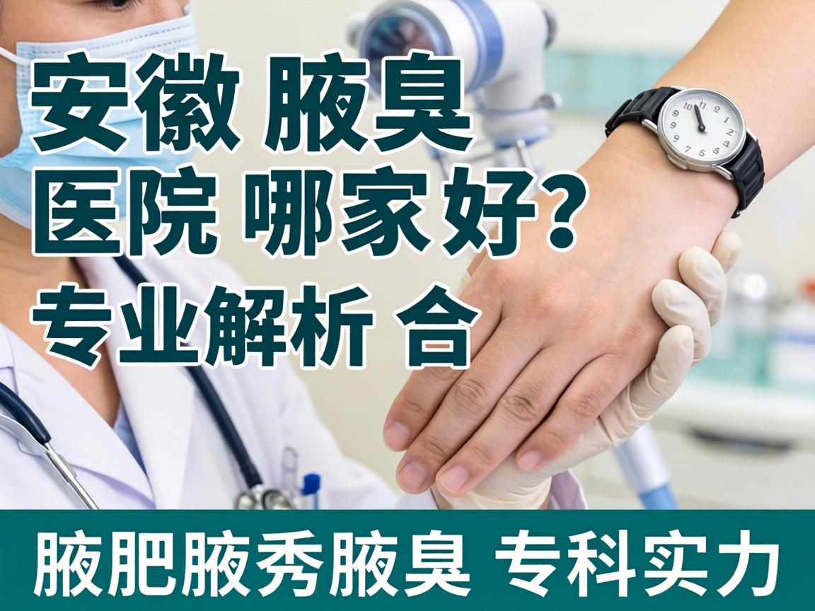 安徽腋臭医院哪家好？专业解析合肥腋秀腋臭专科实力