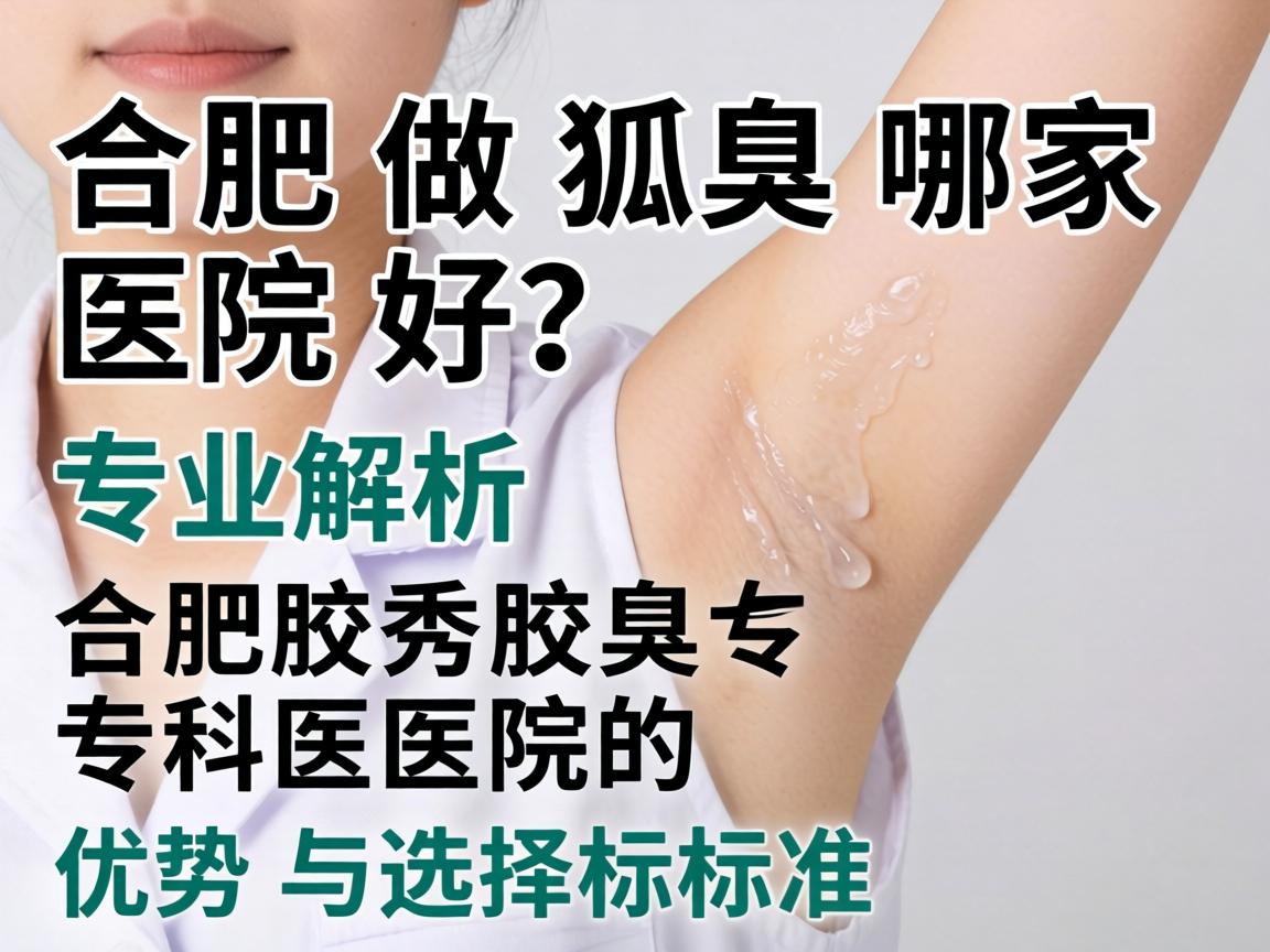合肥做狐臭哪家医院好？专业解析合肥腋秀腋臭专科医院的优势与选择标准