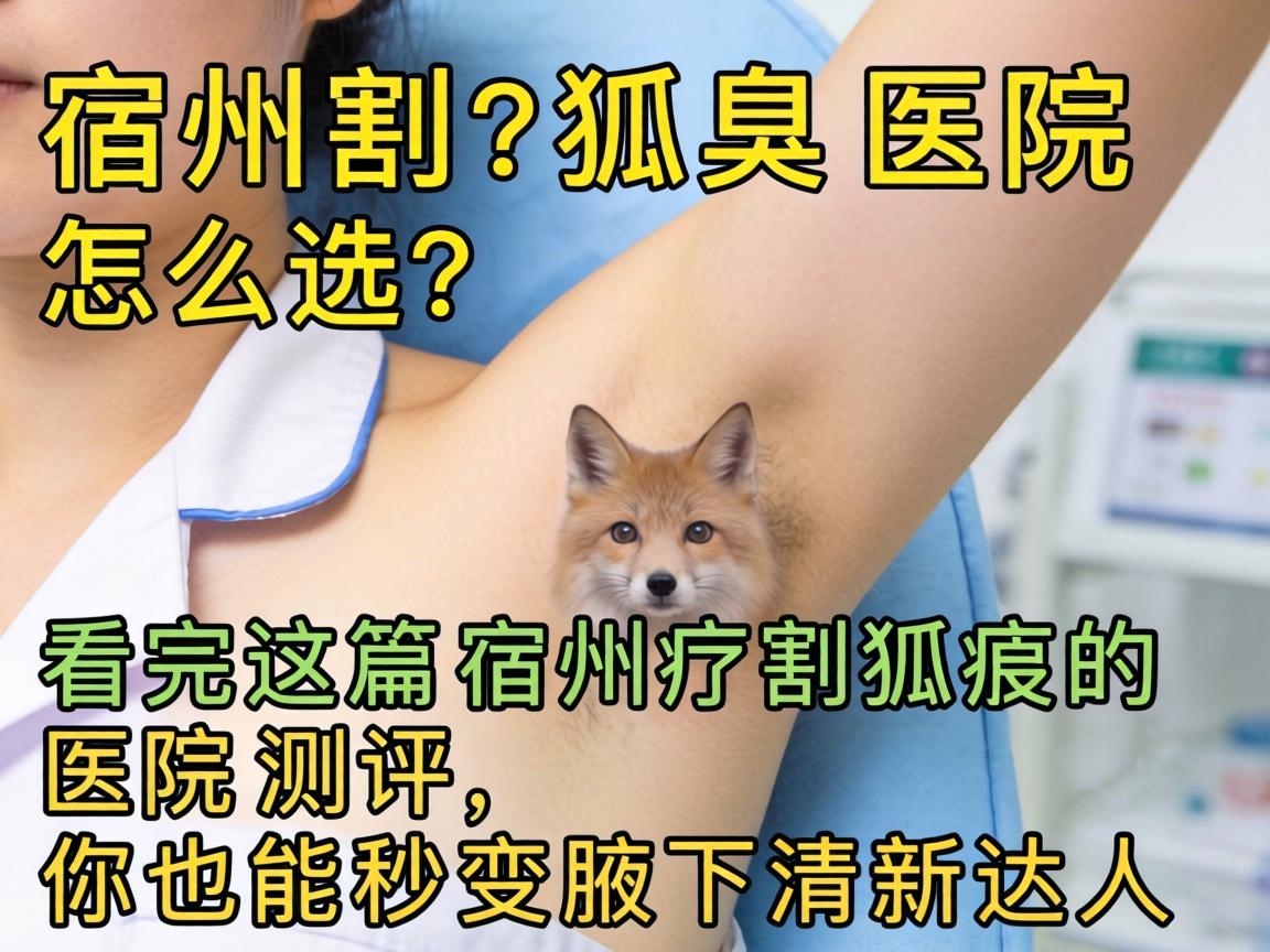 宿州割狐臭医院怎么选？看完这篇宿州割狐臭的医院测评，你也能秒变腋下清新达人