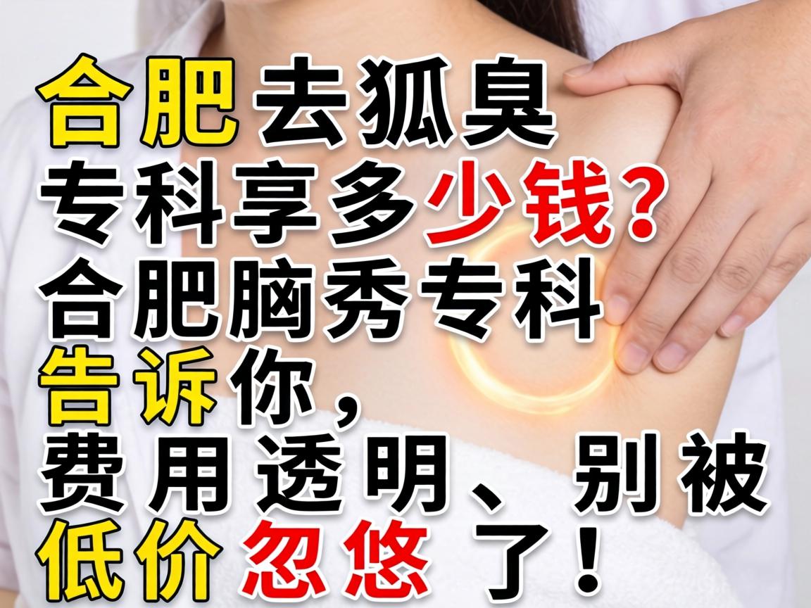 合肥去狐臭专科多少钱？合肥腋秀专科告诉你，费用透明，别被低价忽悠了！