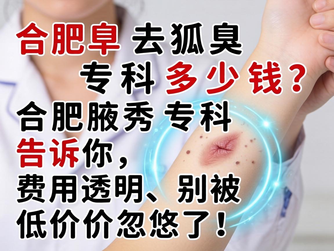 合肥去狐臭专科多少钱？合肥腋秀专科告诉你，费用透明，别被低价忽悠了！