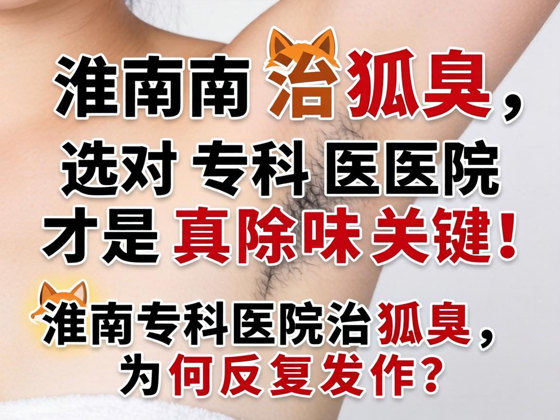 淮南治狐臭，选对专科医院才是真除味关键！淮南专科医院治狐臭，为何反复发作？