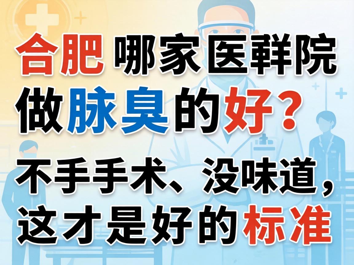 合肥哪家医院做腋臭的好？不手术、没味道，这才是好的标准