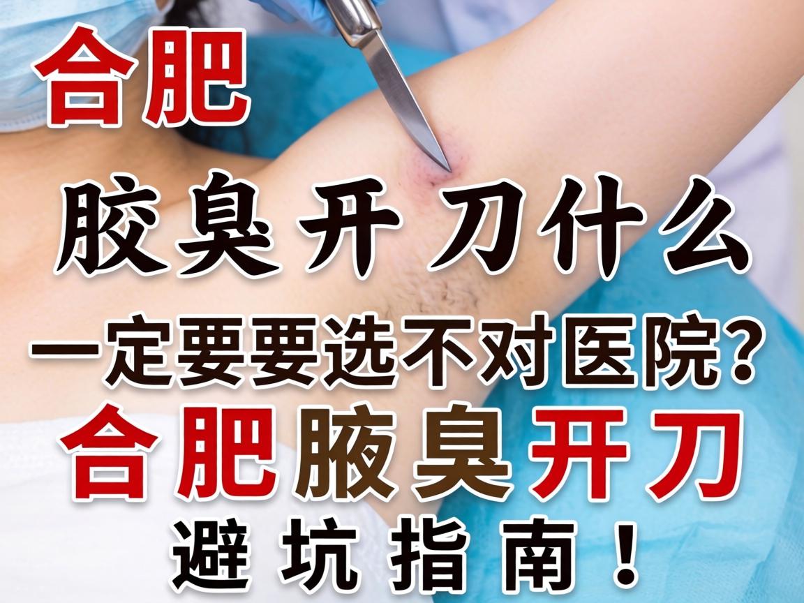 合肥腋臭开刀，为什么一定要选对医院？合肥腋臭开刀避坑指南！