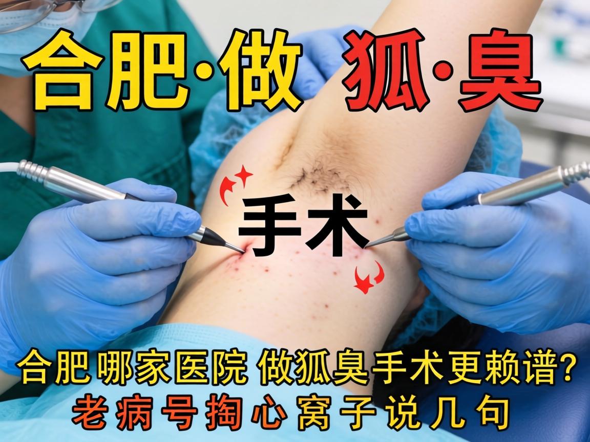 合肥做狐臭手术，合肥哪家医院做狐臭手术更靠谱？老病号掏心窝子说几句