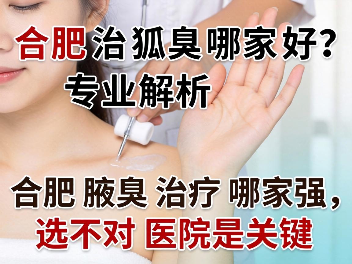 合肥治狐臭哪家好？专业解析合肥腋臭治疗哪家强，选对医院是关键