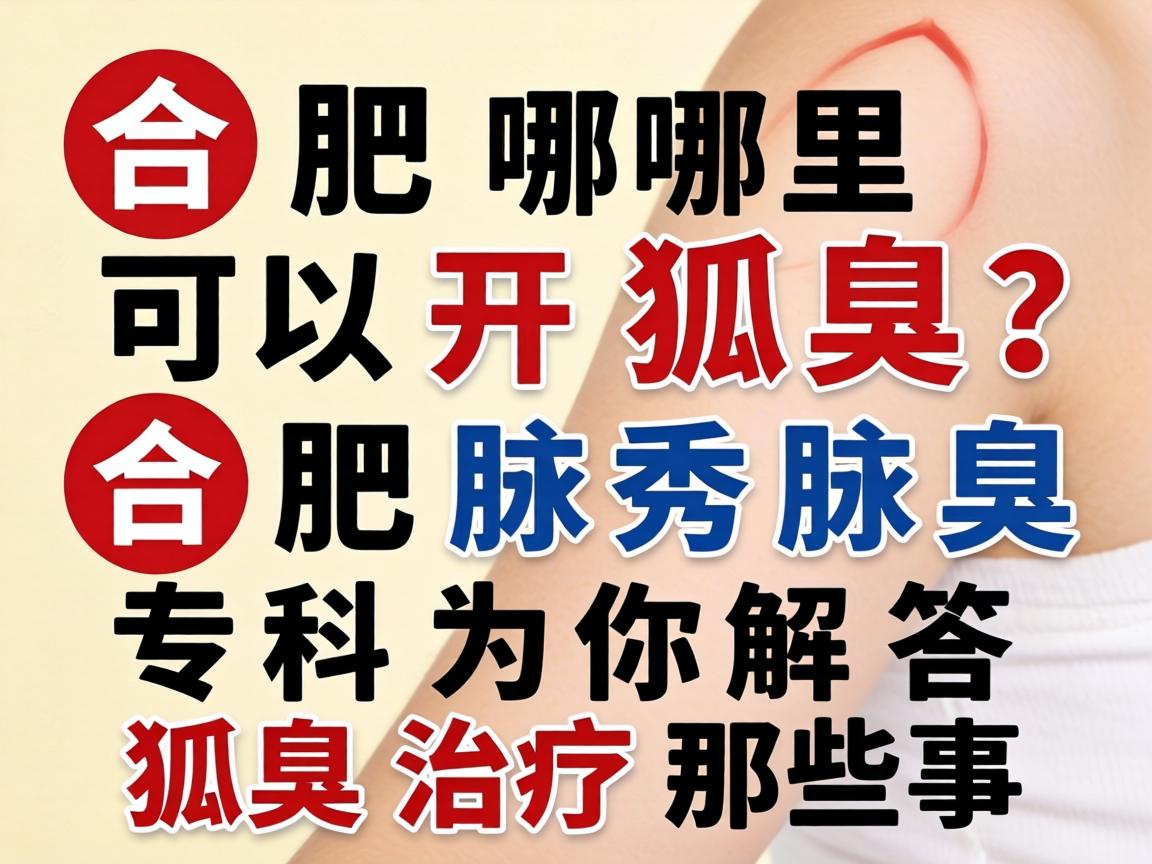 合肥哪里可以开狐臭？合肥腋秀腋臭专科为你解答狐臭治疗那些事