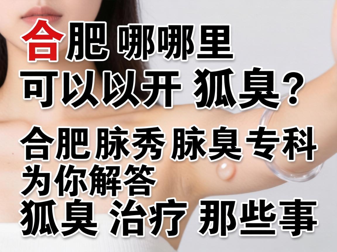合肥哪里可以开狐臭？合肥腋秀腋臭专科为你解答狐臭治疗那些事