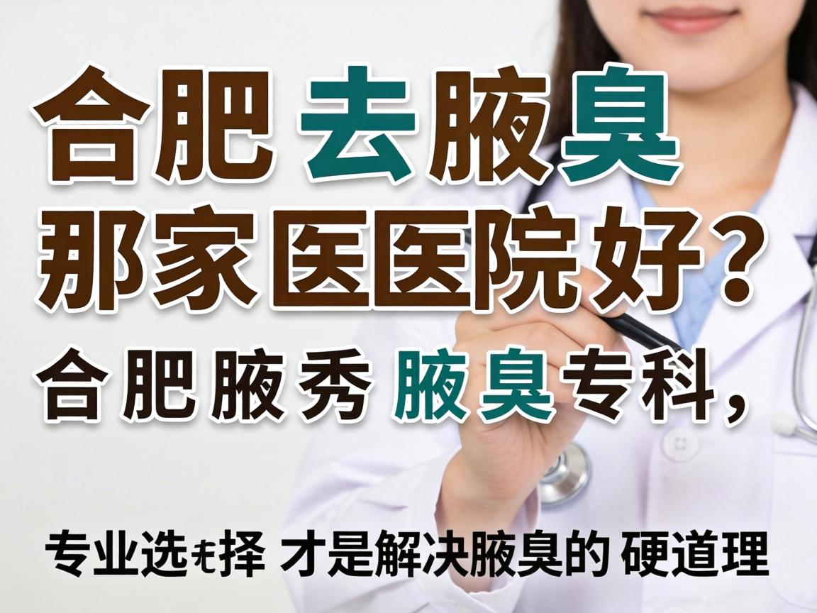 合肥去腋臭那家医院好？合肥腋秀腋臭专科，专业选择才是解决腋臭的硬道理