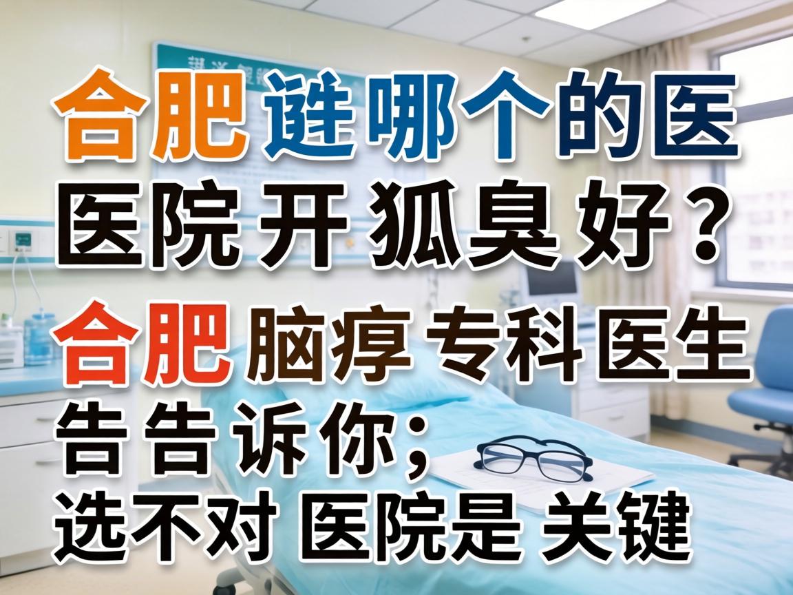 合肥哪个医院开狐臭好？合肥腋臭专科医生告诉你，选对医院是关键