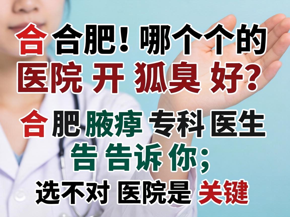 合肥哪个医院开狐臭好？合肥腋臭专科医生告诉你，选对医院是关键