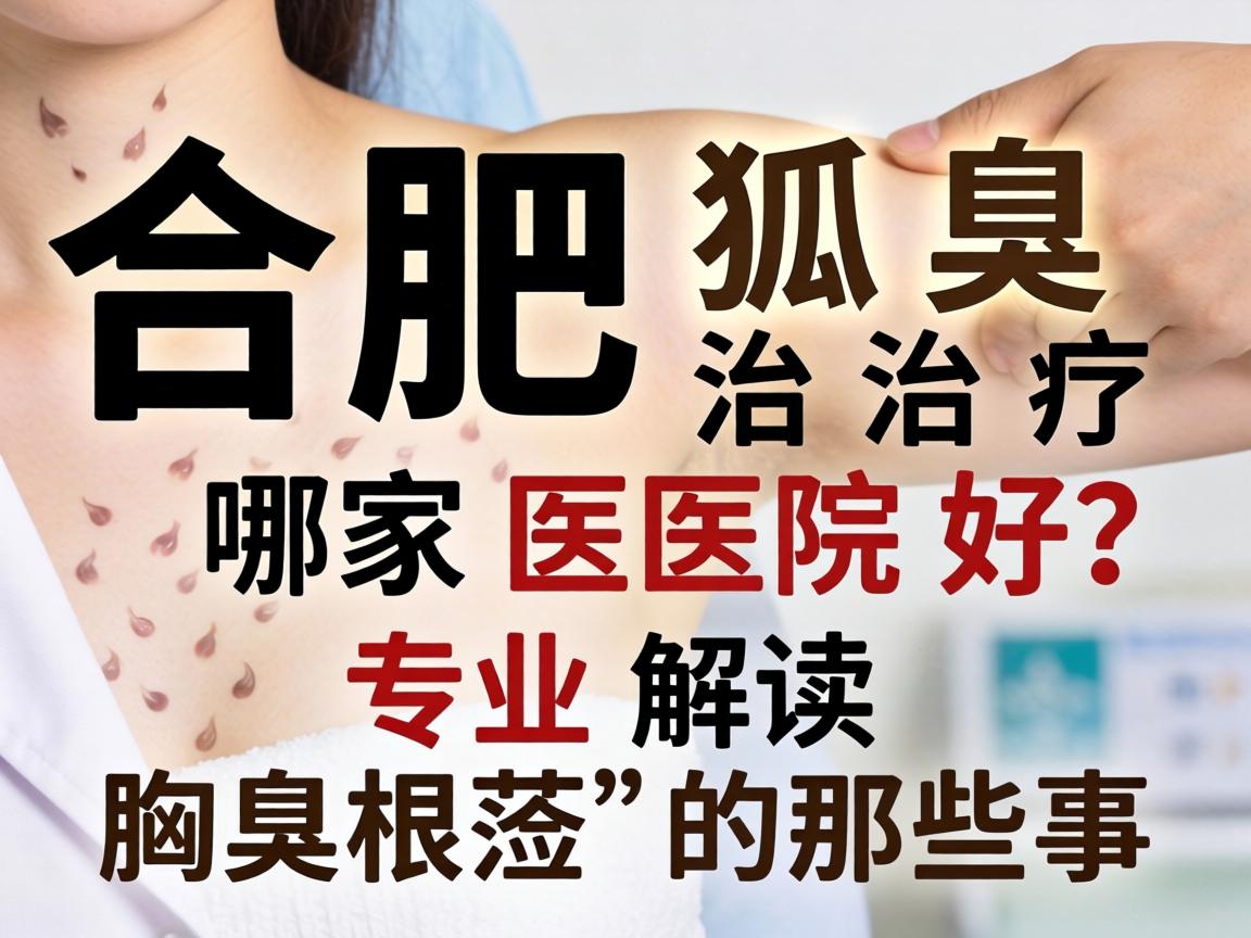 合肥狐臭治疗哪家医院好？专业解读腋臭根治的那些事