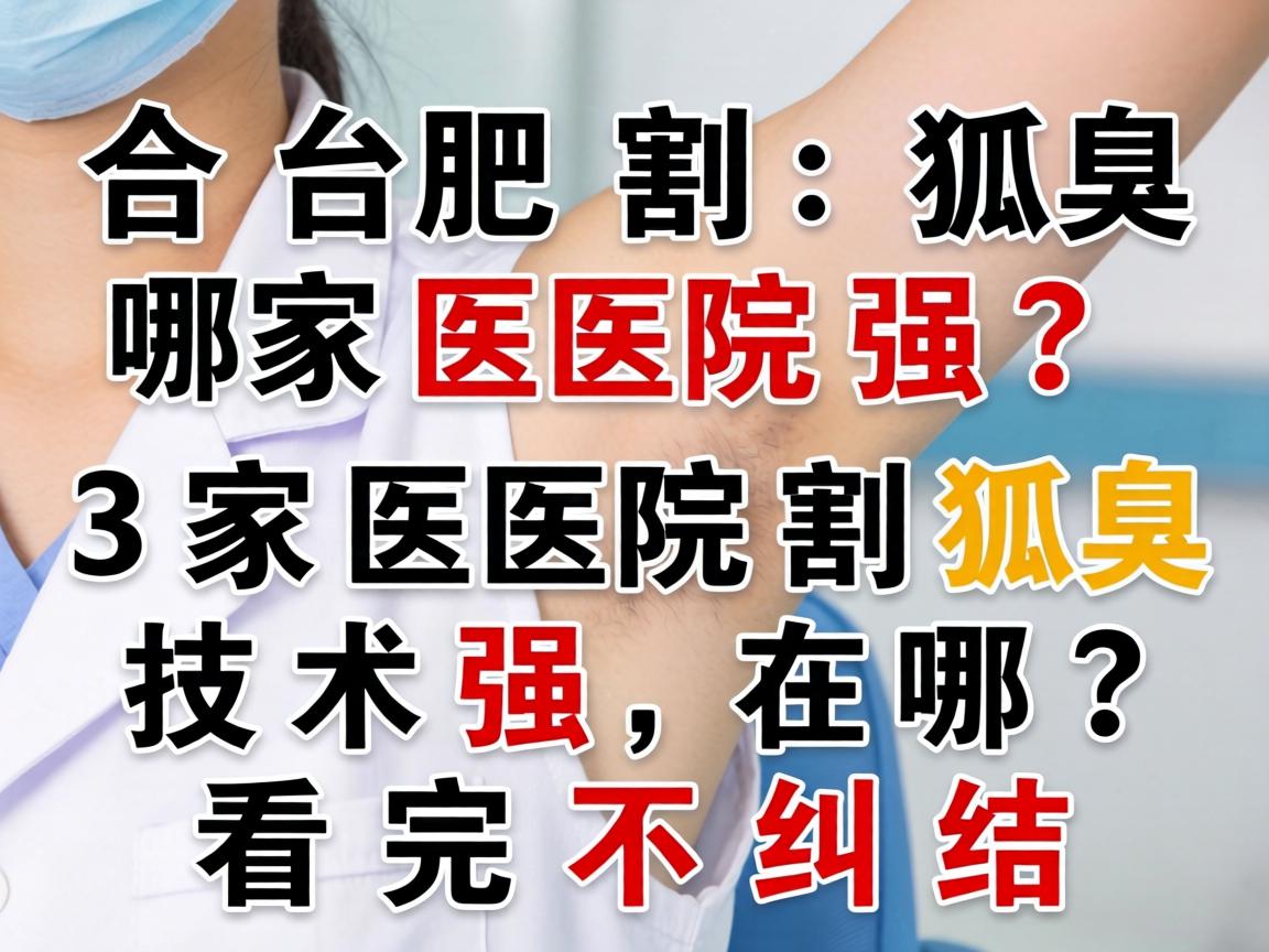 合肥割狐臭哪家医院强？这3家医院割狐臭技术强在哪？看完不纠结