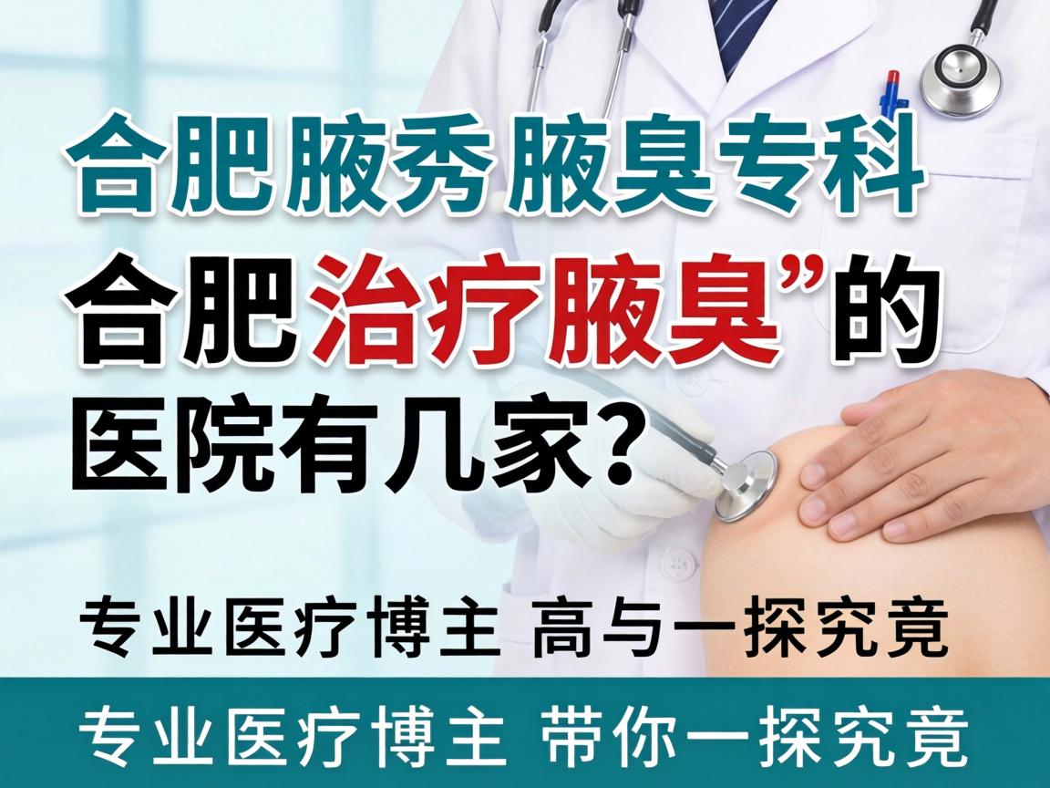 合肥腋秀腋臭专科，合肥治疗腋臭的医院有几家？专业医疗博主带你一探究竟