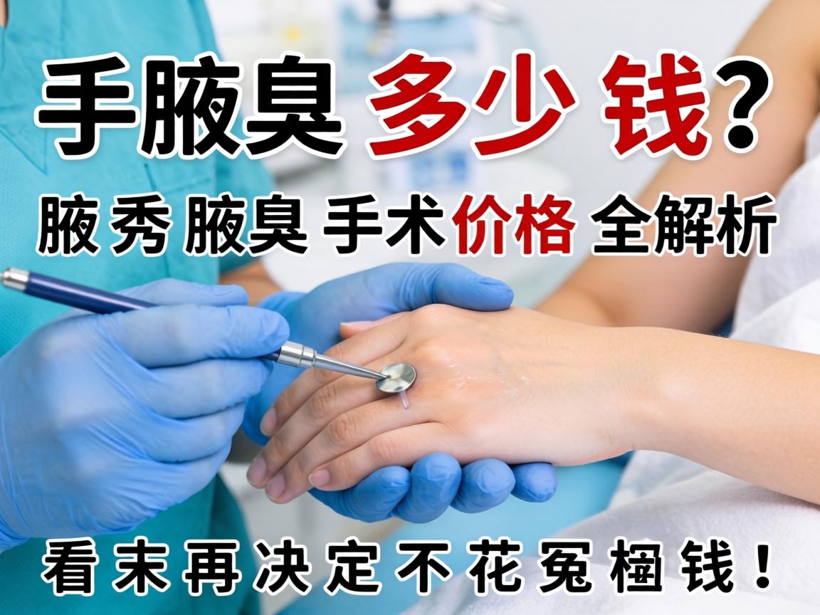 腋臭手术多少钱？腋秀腋臭手术价格全解析，看完再决定不花冤枉钱！