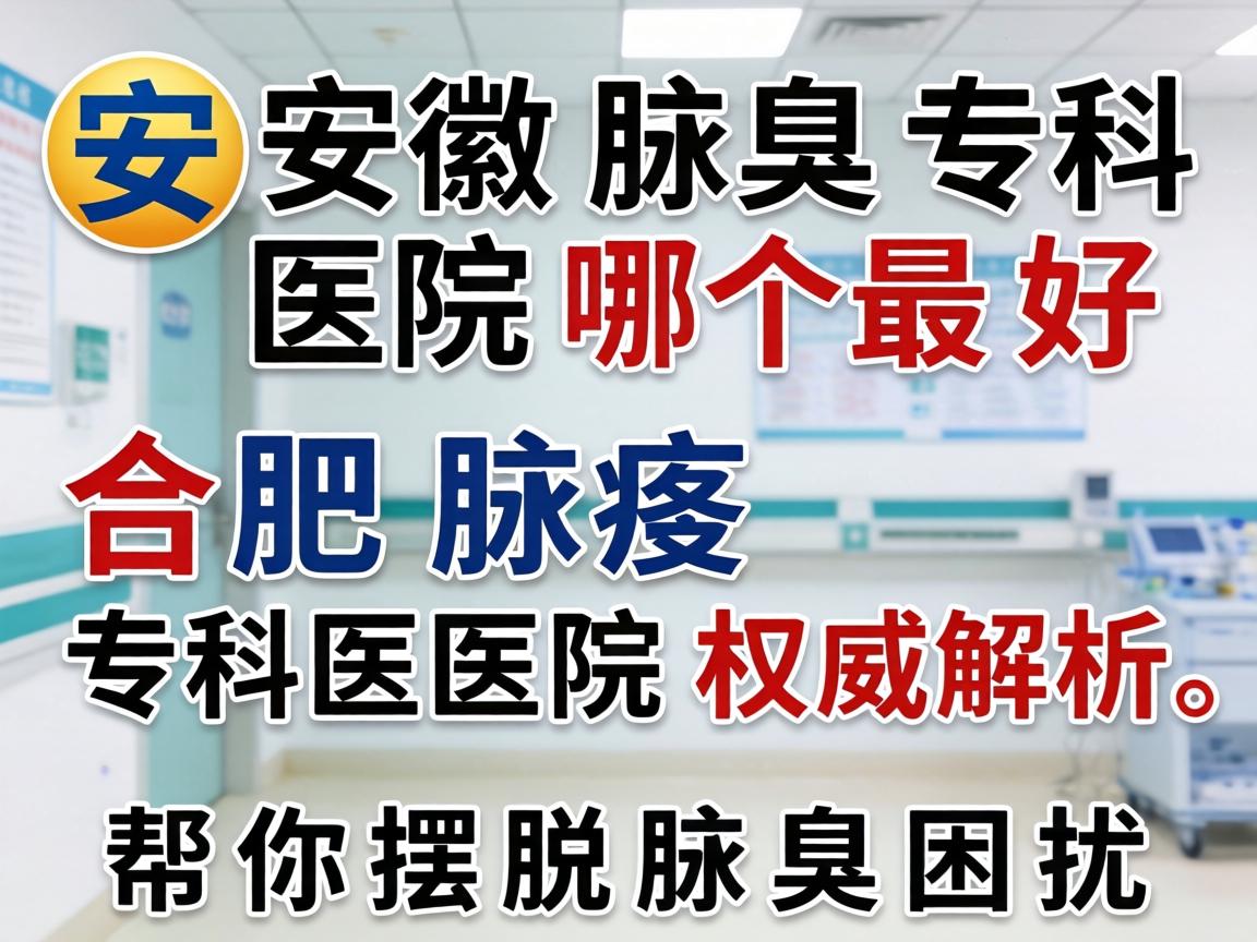 安徽腋臭专科医院哪个最好？合肥腋臭专科医院权威解析，帮你摆脱腋臭困扰