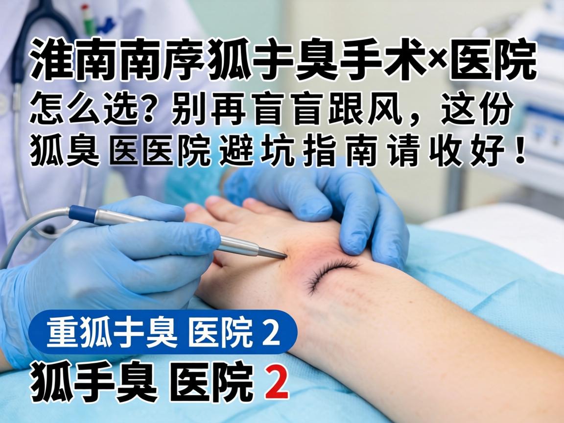 淮南狐臭手术医院怎么选？别再盲目跟风，这份狐臭医院避坑指南请收好！标题重复狐臭医院2次）