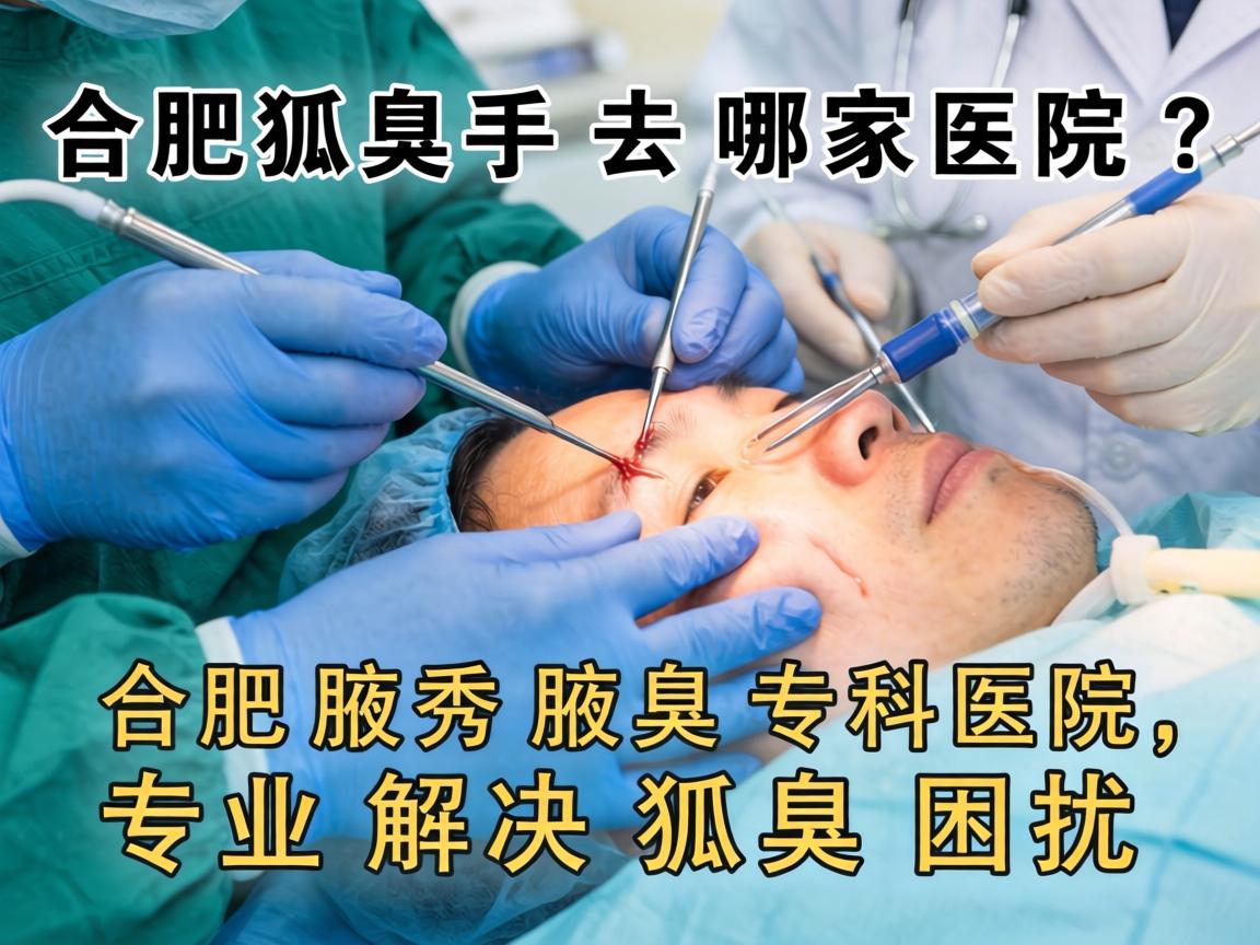 合肥狐臭手术去哪家医院？合肥腋秀腋臭专科医院，专业解决狐臭困扰