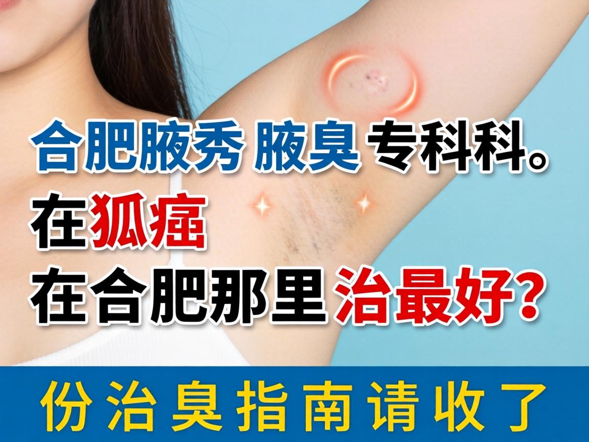 合肥腋秀腋臭专科，狐臭在合肥那里治最好？这份治臭指南请收好
