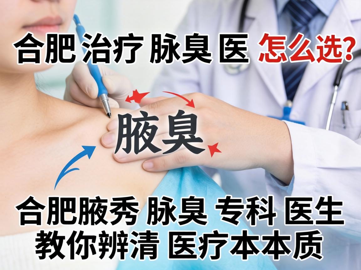 合肥治疗腋臭医院怎么选？合肥腋秀腋臭专科医生教你辨清医疗本质