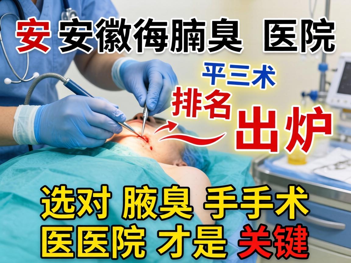 安徽腋臭手术医院排名出炉，选对腋臭手术医院才是关键