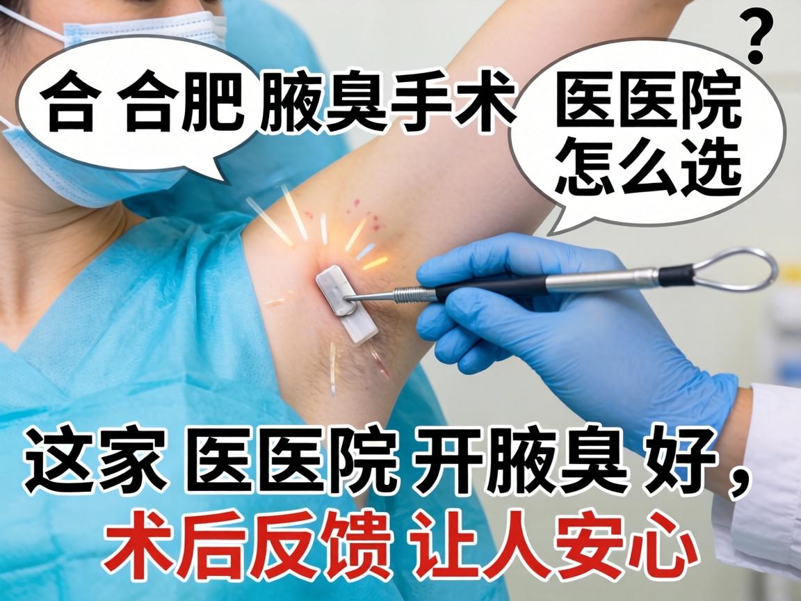 合肥腋臭手术医院怎么选？这家医院开腋臭好，术后反馈让人安心