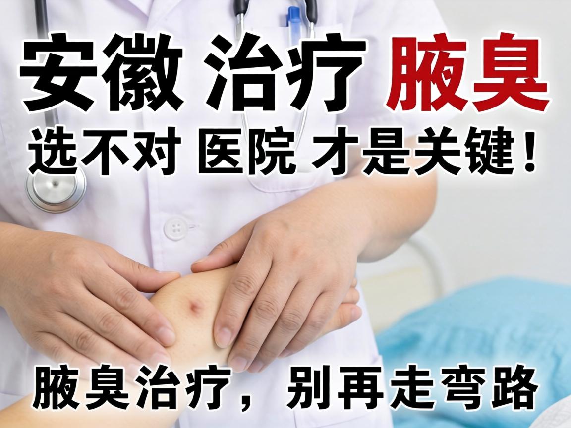 安徽治疗腋臭，选对医院才是关键！腋臭治疗，别再走弯路