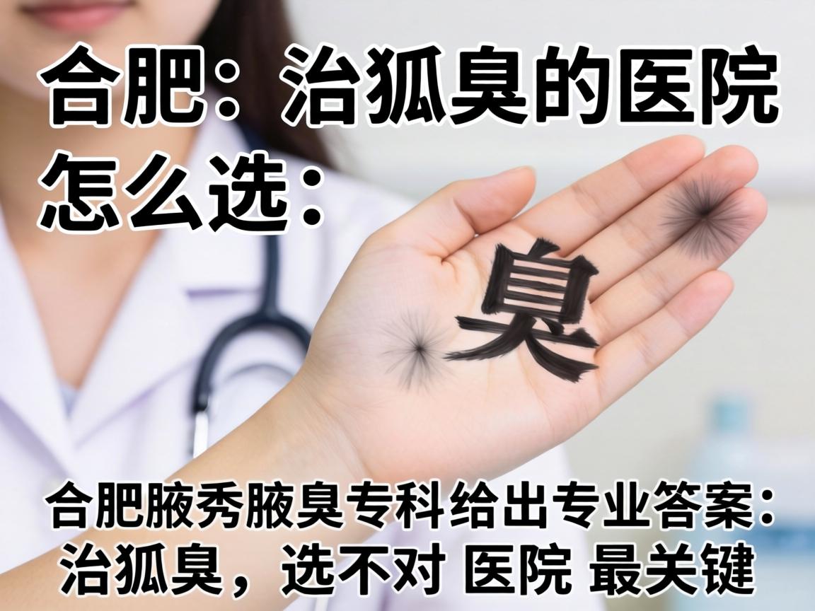 合肥治狐臭的医院怎么选？合肥腋秀腋臭专科给出专业答案，治狐臭，选对医院最关键